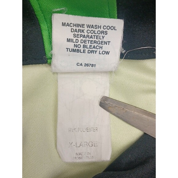 Official Sports Mens Soccer Referee USSF Long Sleeve Jersey Shirt Green Black XL - Picture 7 of 7